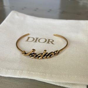 Dior Christian Dior  j’adior cuff bracelet brushed gold with box